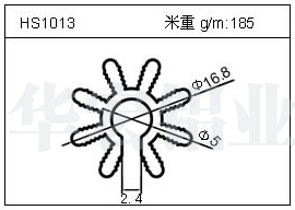 高密齒鋁型材HS1013