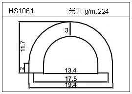 散熱器鋁型材HS1064