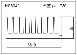 日光燈鋁型材HS3049