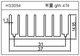 高密齒鋁型材HS3094