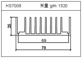 變頻器鋁型材HS7008